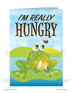 Hungry For Your Business Funny Frog Prospecting Sales Cards