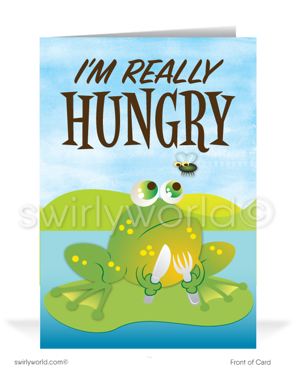 Hungry For Your Business Funny Frog Prospecting Sales Cards