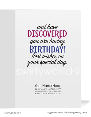 Cute Detective Women in Business Client Happy Birthday Cards