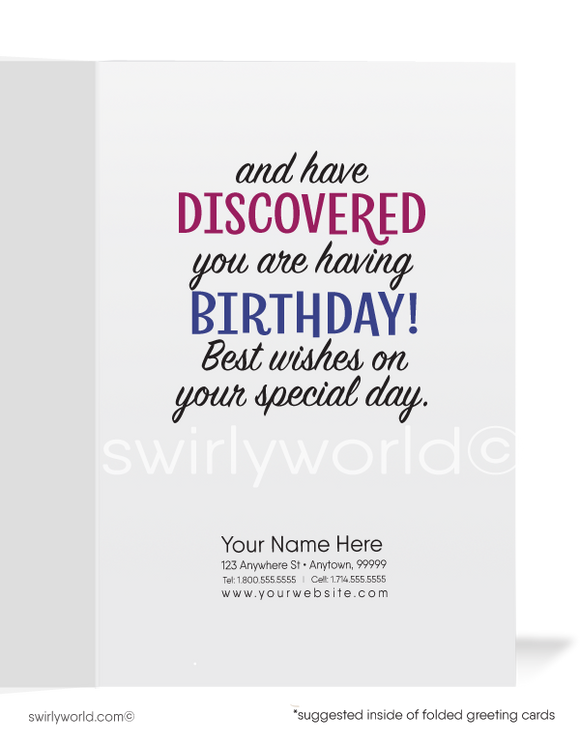 Cute Detective Women in Business Client Happy Birthday Cards