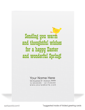 Cute Business Happy Easter Greeting Cards for Customers