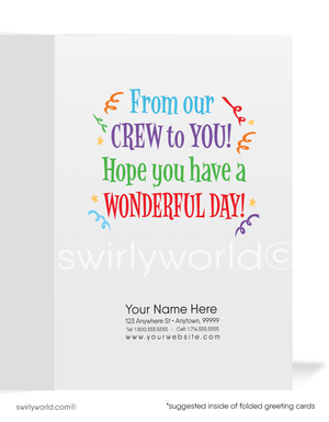 Animal Safari Business "From the Office" Happy Birthday Cards