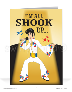 Funny Elvis Impersonator Business Thank You Cards for Clients