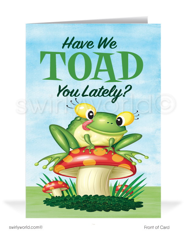 Cute Cartoon We Miss Your Business Customer Sales Prospecting Cards