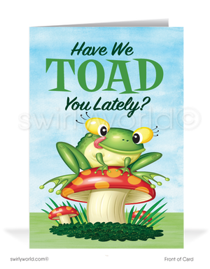 Cute Cartoon We Miss Your Business Customer Sales Prospecting Cards