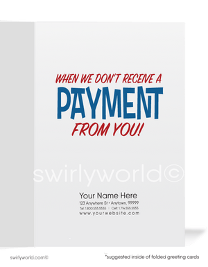 Funny Humorous Shipping Department Past-Due Bill Collection Cards