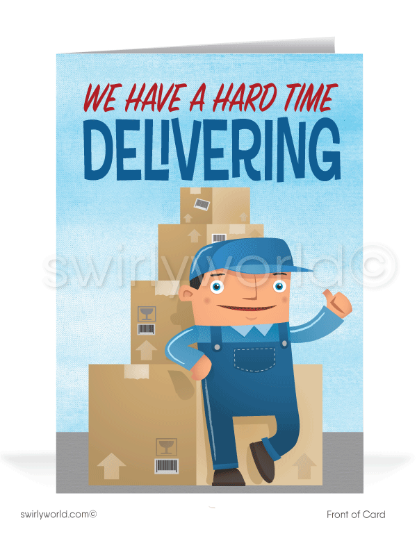 Funny Humorous Shipping Department Past-Due Bill Collection Cards.