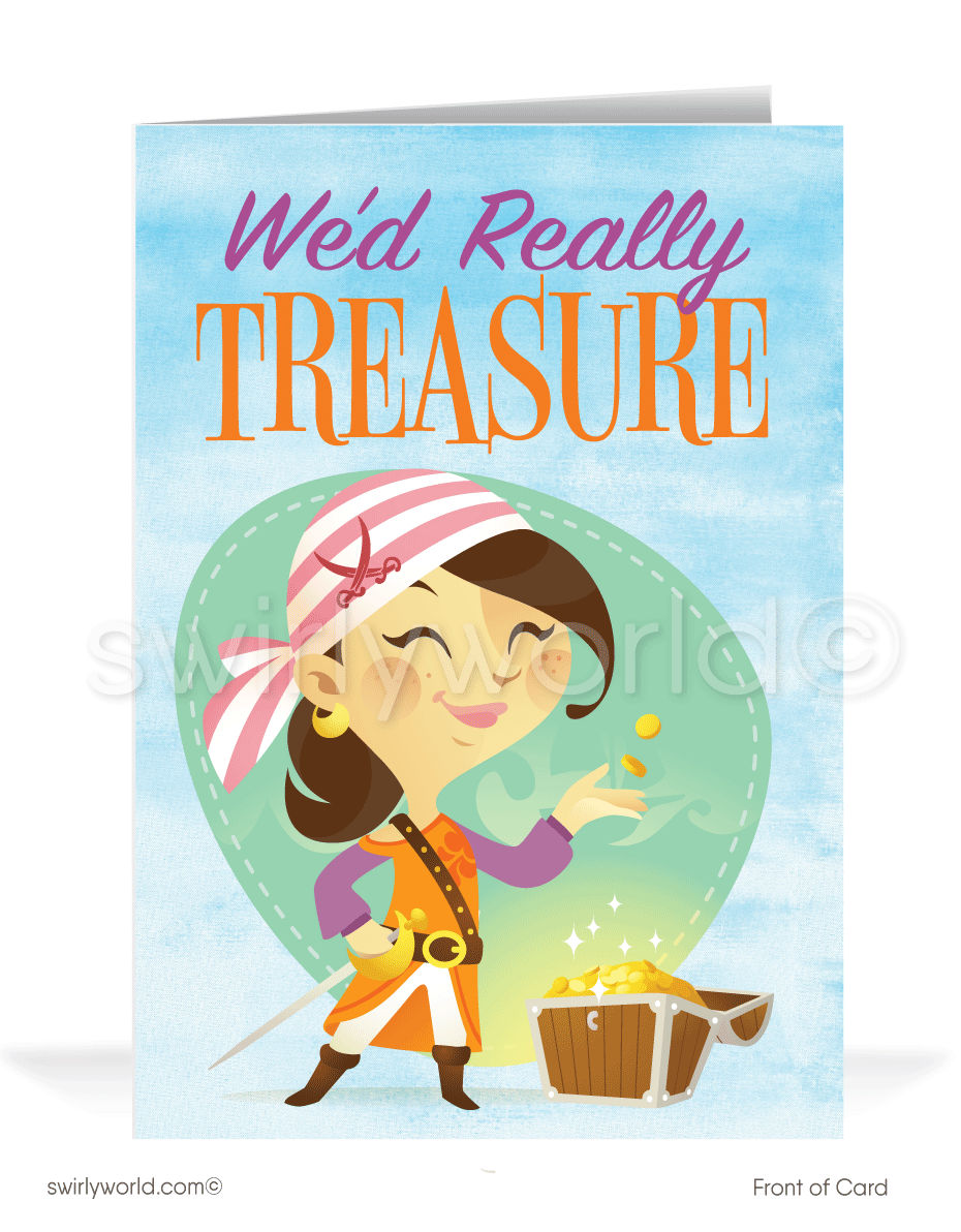 Funny Pirate Treasure Your Payment on Past-Due Bill Collection Cards.