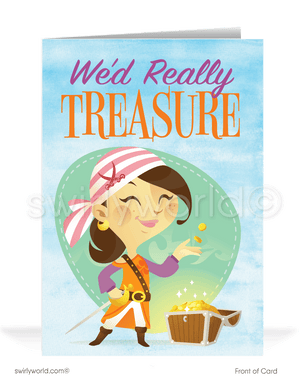 Funny Pirate Treasure Your Payment on Past-Due Bill Collection Cards.