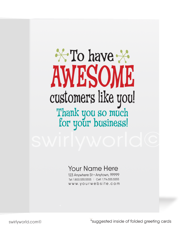 Humorous Alligator Funny Customer Cartoon Thank You Cards for Business