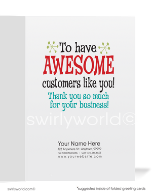 Humorous Alligator Funny Customer Cartoon Thank You Cards for Business
