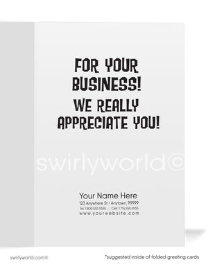 "Nuts For Your Business" Funny Squirrel Thank You Cards for Customers