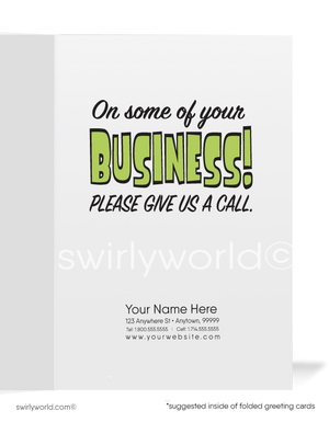 Hungry For Your Business Sales Prospecting Cards for New Customers