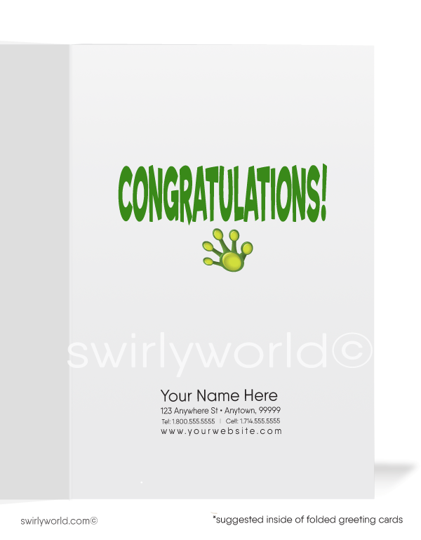 Funny Humorous Frog Toadally Awesome Congratulations Cartoon Cards