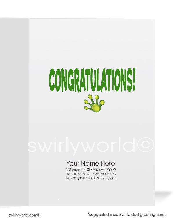 Funny Humorous Frog Toadally Awesome Congratulations Cartoon Cards. Job well done.