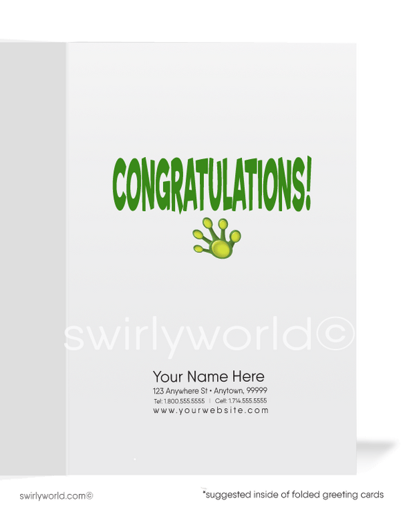 Funny Humorous Frog Toadally Awesome Congratulations Cartoon Cards. Job well done.