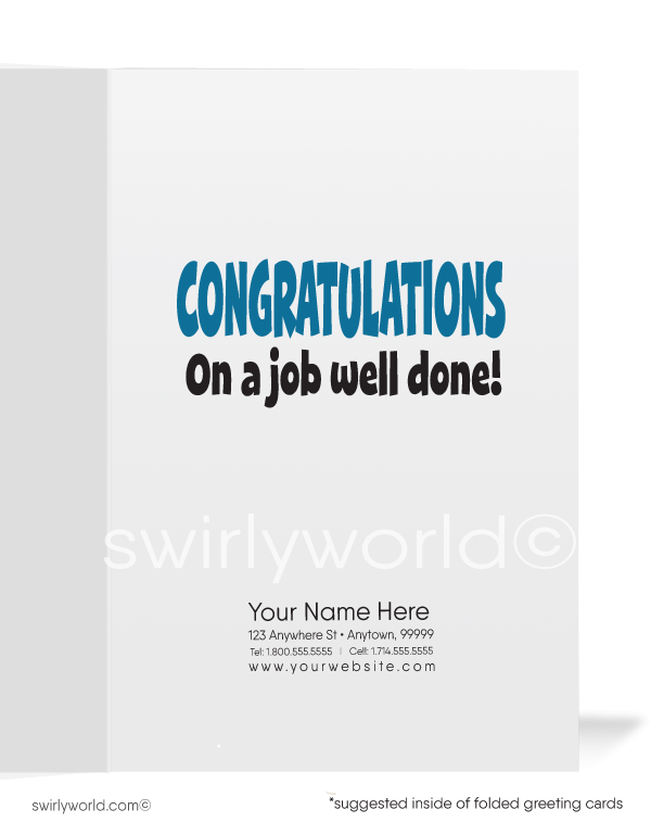 Funny Congratulations You're in the News Cartoon Cards for Business Customers