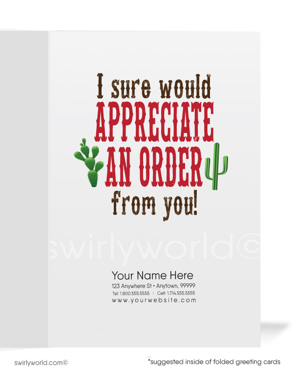 Cowboy Horse Rider Prospecting Sales Promotion Marketing Cards for Customers