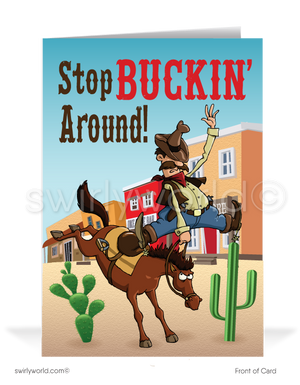 Cowboy Horse Rider Prospecting Sales Promotion Marketing Cards for Customers