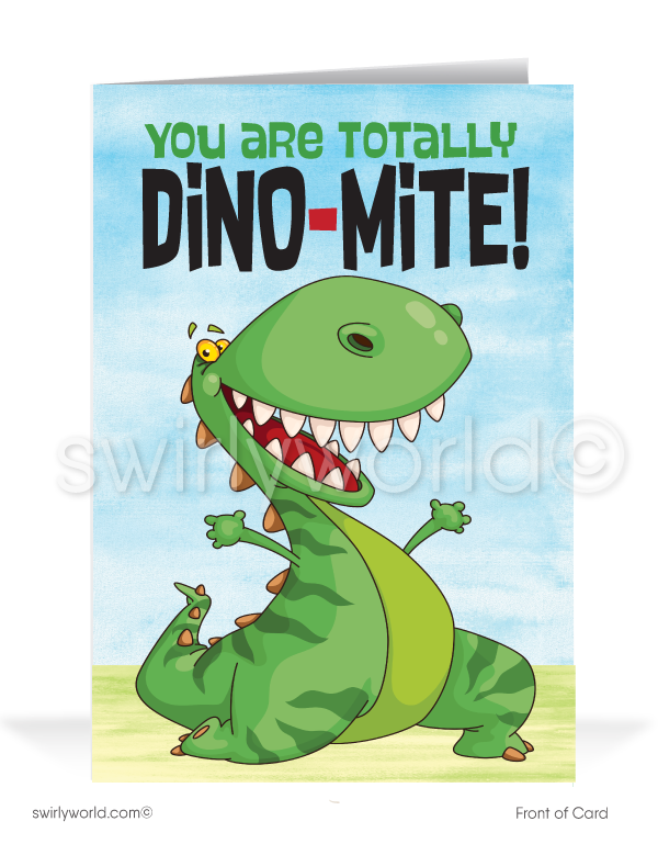 Funny Dinosaur Business Happy Birthday Greeting Cards