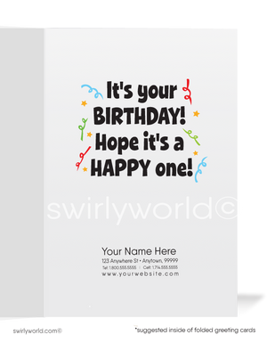 Top of the World Business Happy Birthday Cards for Customers