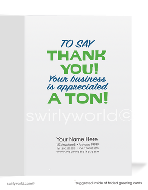 Humorous Elephant Customer Thank You For Your Business Cards