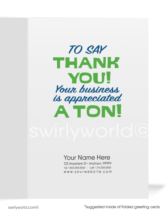 Humorous Elephant Customer Thank You For Your Business Cards