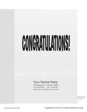 Humorous Congratulations Cartoon Cards for Business Customers