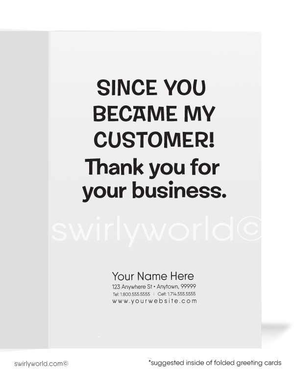 On Top of the World Business Thank You Card for Customers