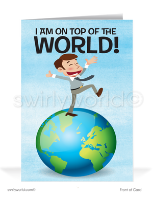 On Top of the World Business Thank You Card for Customers