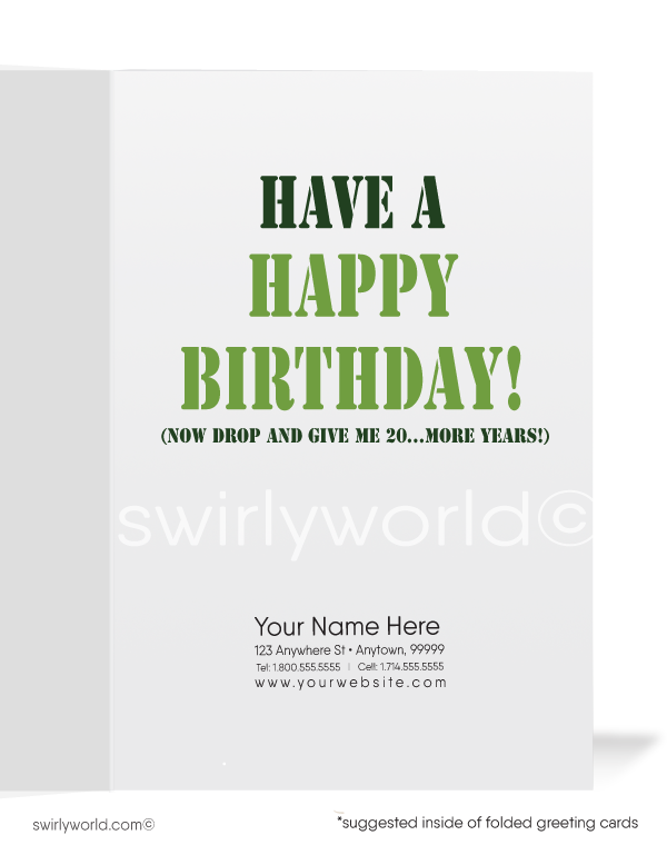 Humorous Military Happy Birthday Greeting Cards