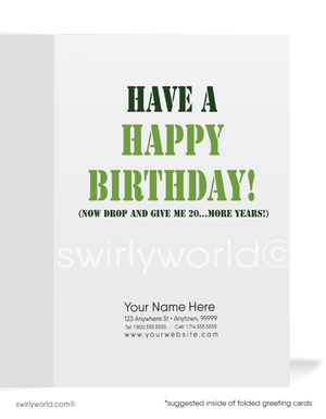 Humorous Military Happy Birthday Greeting Cards
