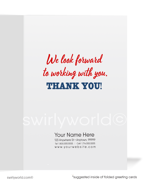 Women in Business new client welcome aboard greeting cards.