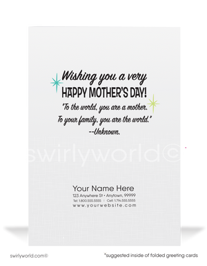 "Super Mom" Multi-Tasking Cartoon Happy Mother’s Day Cards for Customers and Clients