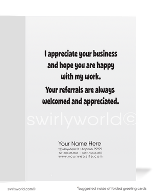 Business Contractor Thank You Cards from Painter to Customers