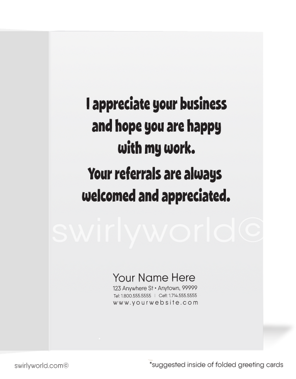 Business Contractor Thank You Cards from Painter to Customers