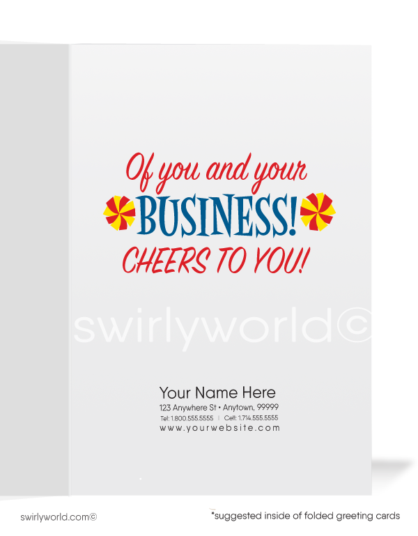 Cheerleader "Big Fan of Your Business" Client Thank You Cards for Women in Business