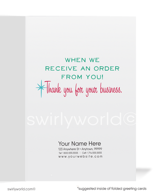 "Sweet on Your Business" Client Retro Thank You Cards For Women in Sales 