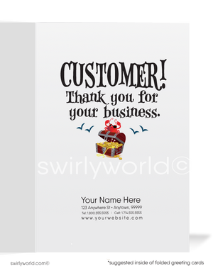 Pirate Thank You ARRRR Funny Business Greeting Cards For Customers