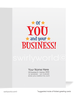 "A Big Fan of Your Business" Baseball Sports Theme Thank You Cards for Women