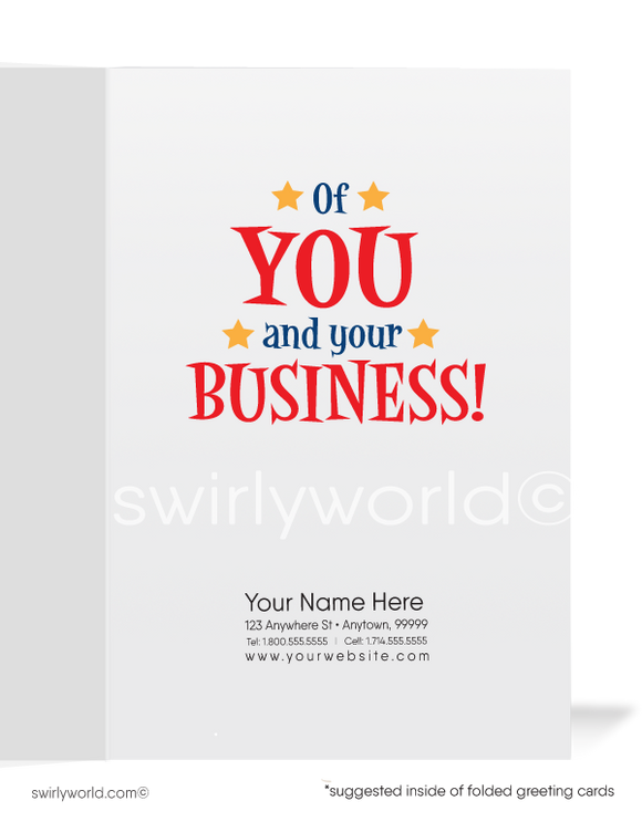 "A Big Fan of Your Business" Baseball Sports Theme Thank You Cards for Women