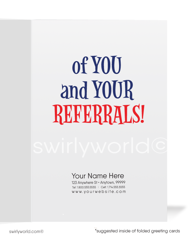 Client Thank You For Your Referral Cards for Women in Business