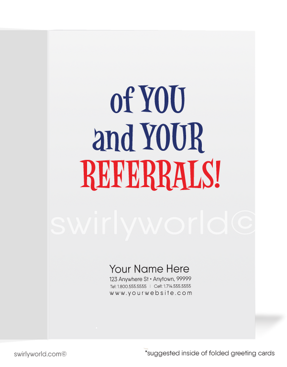 Client Thank You For Your Referral Cards for Women in Business