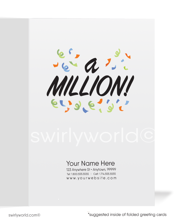 "Thanks a Million" Business Thank You Cards for Customers