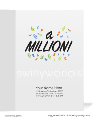 "Thanks a Million" Business Thank You Cards for Customers