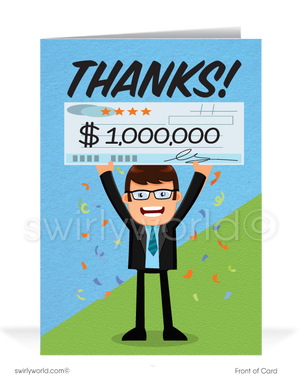 "Thanks a Million" Business Thank You Cards for Customers