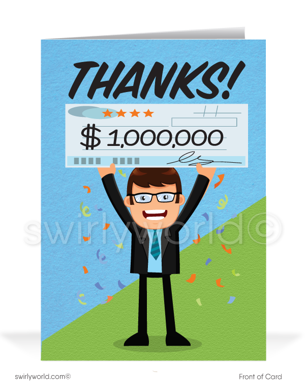 "Thanks a Million" Business Thank You Cards for Customers