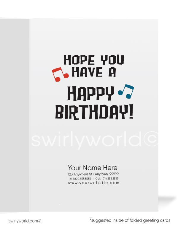 Funny Hippo Humorous Happy Birthday Cards for Customers