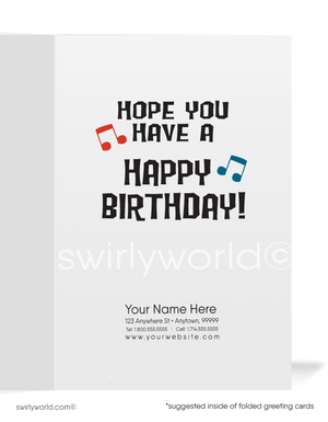 Funny Hippo Humorous Happy Birthday Cards for Customers