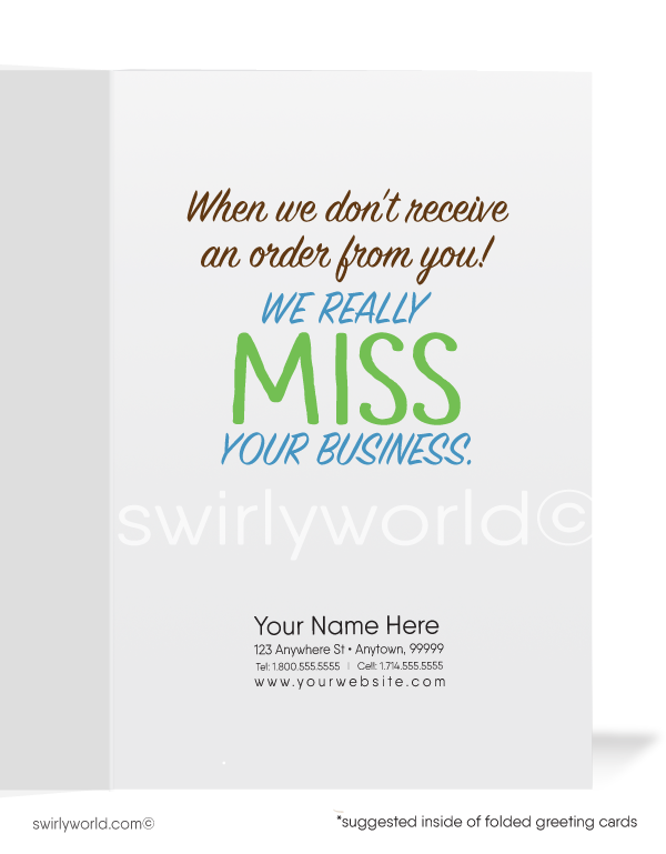 Funny Giraffe Cartoon Humorous Sales Prospecting Cards